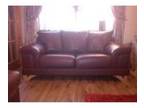 2 & 3 seater leather settee. Excellent condition 2 & 3....